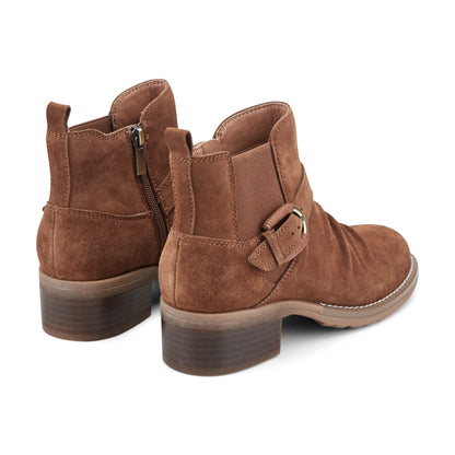 Zane Suede Ruched Booties - Earth Shoes Recommended