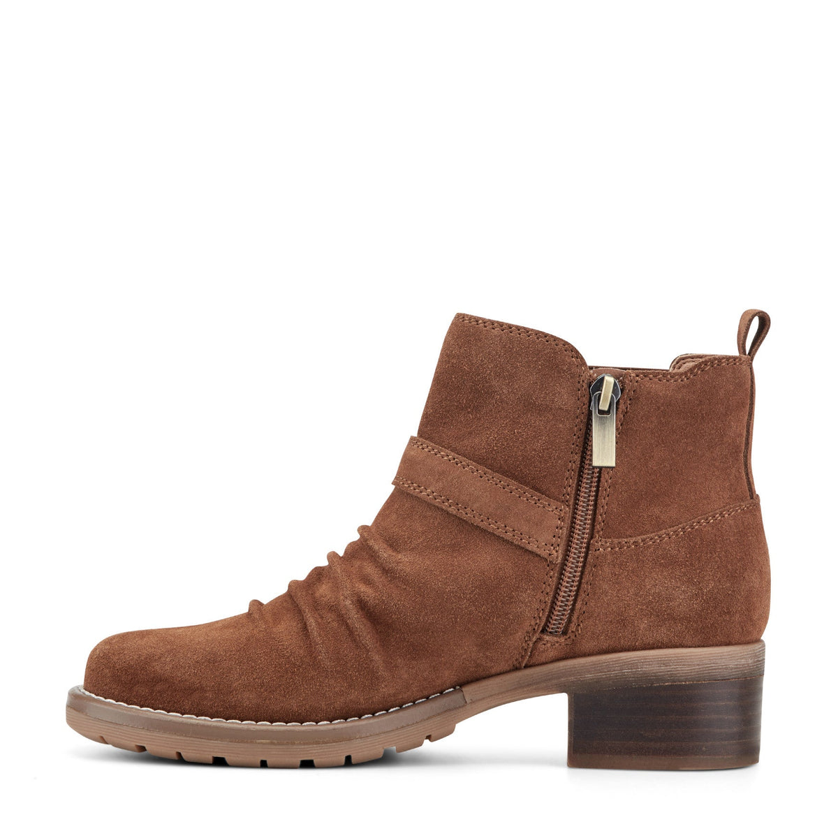 Zane Suede Ruched Booties - Earth Shoes Recommended