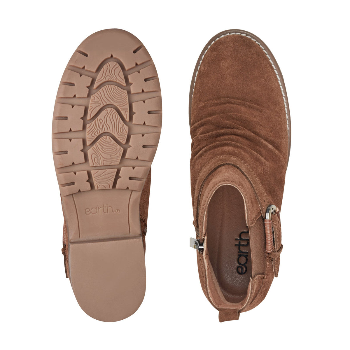 Zane Suede Ruched Booties - Earth Shoes Recommended