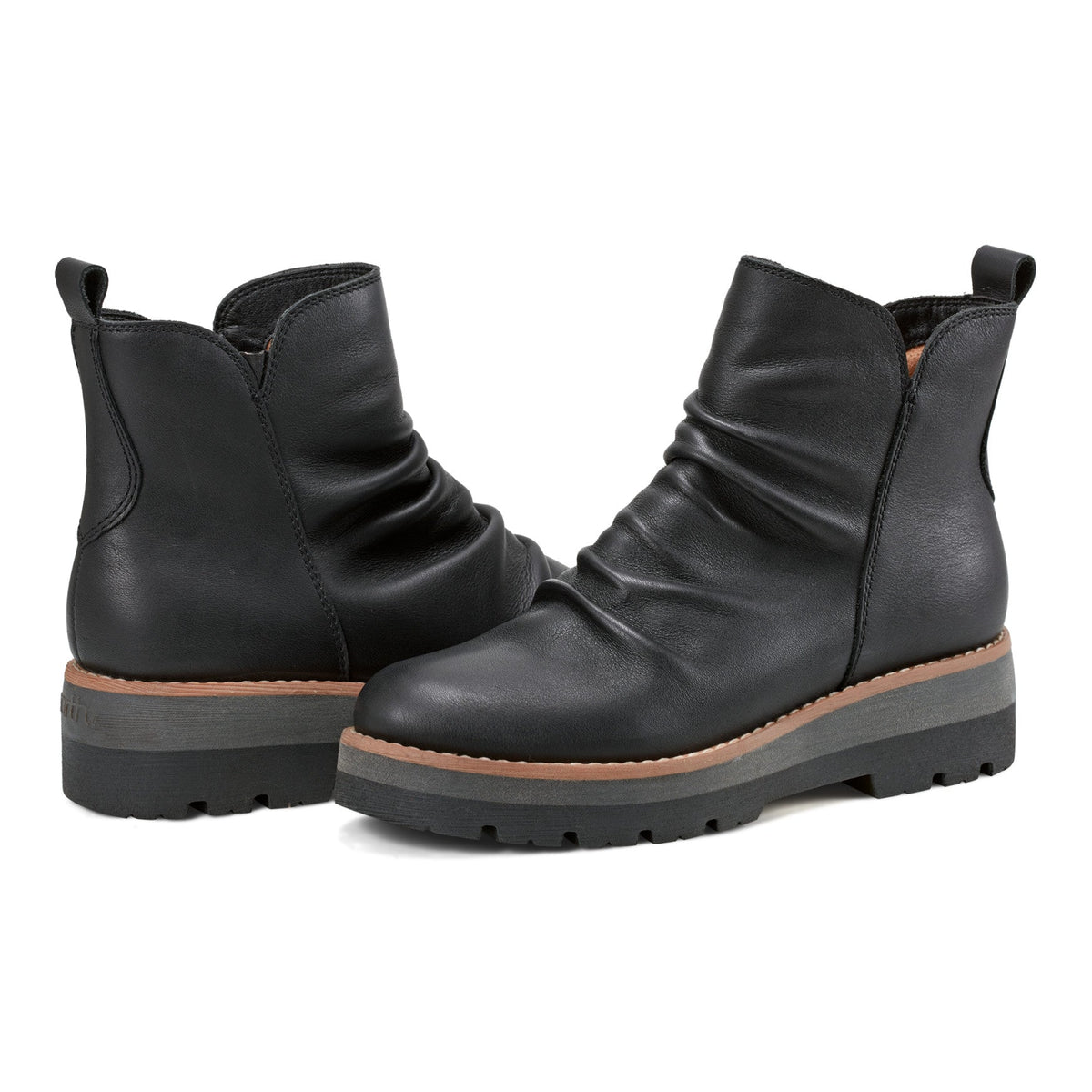 Yonder Waterproof Ruched Lug Sole Casual Booties - Earth Shoes Signature