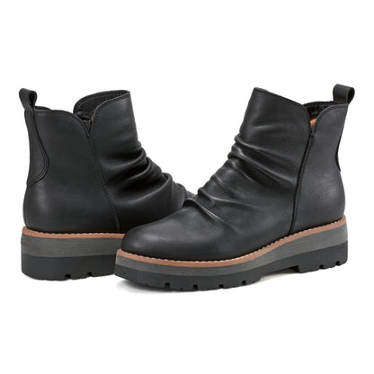 Yonder Waterproof Ruched Lug Sole Casual Booties - Earth Shoes Signature
