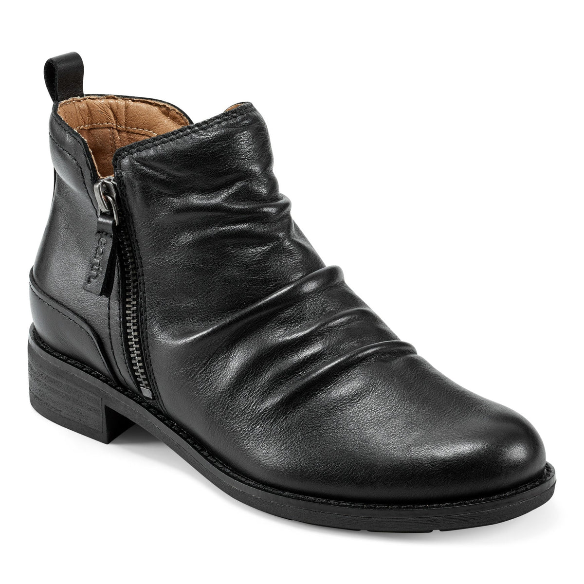 Nadya Round Toe Ruched Casual Booties - Earth Shoes Premium