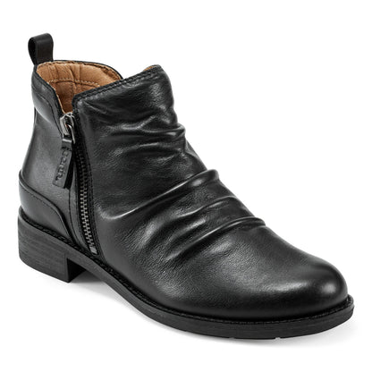 Nadya Round Toe Ruched Casual Booties - Earth Shoes Premium