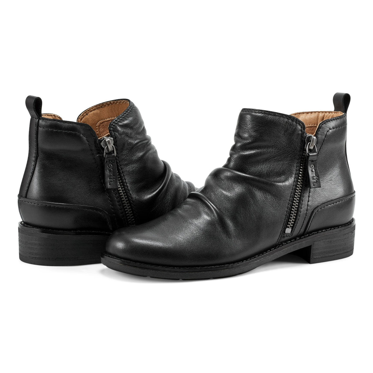 Nadya Round Toe Ruched Casual Booties - Earth Shoes Premium