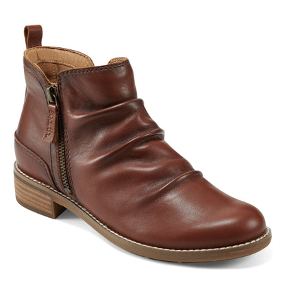 Nadya Round Toe Ruched Casual Booties - Earth Shoes Recommended