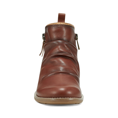 Nadya Round Toe Ruched Casual Booties - Earth Shoes Recommended
