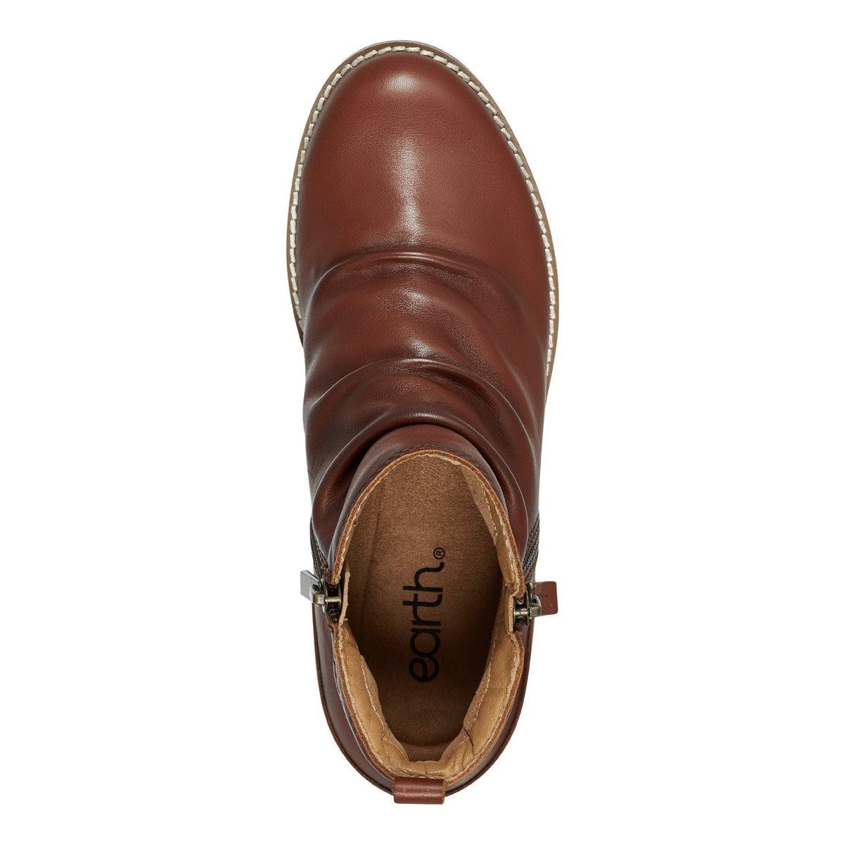 Nadya Round Toe Ruched Casual Booties - Earth Shoes Recommended