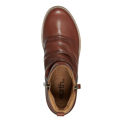 Nadya Round Toe Ruched Casual Booties - Earth Shoes Recommended
