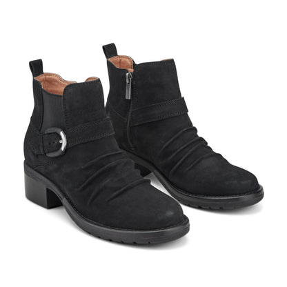 Zane Suede Ruched Booties - Earth Shoes New
