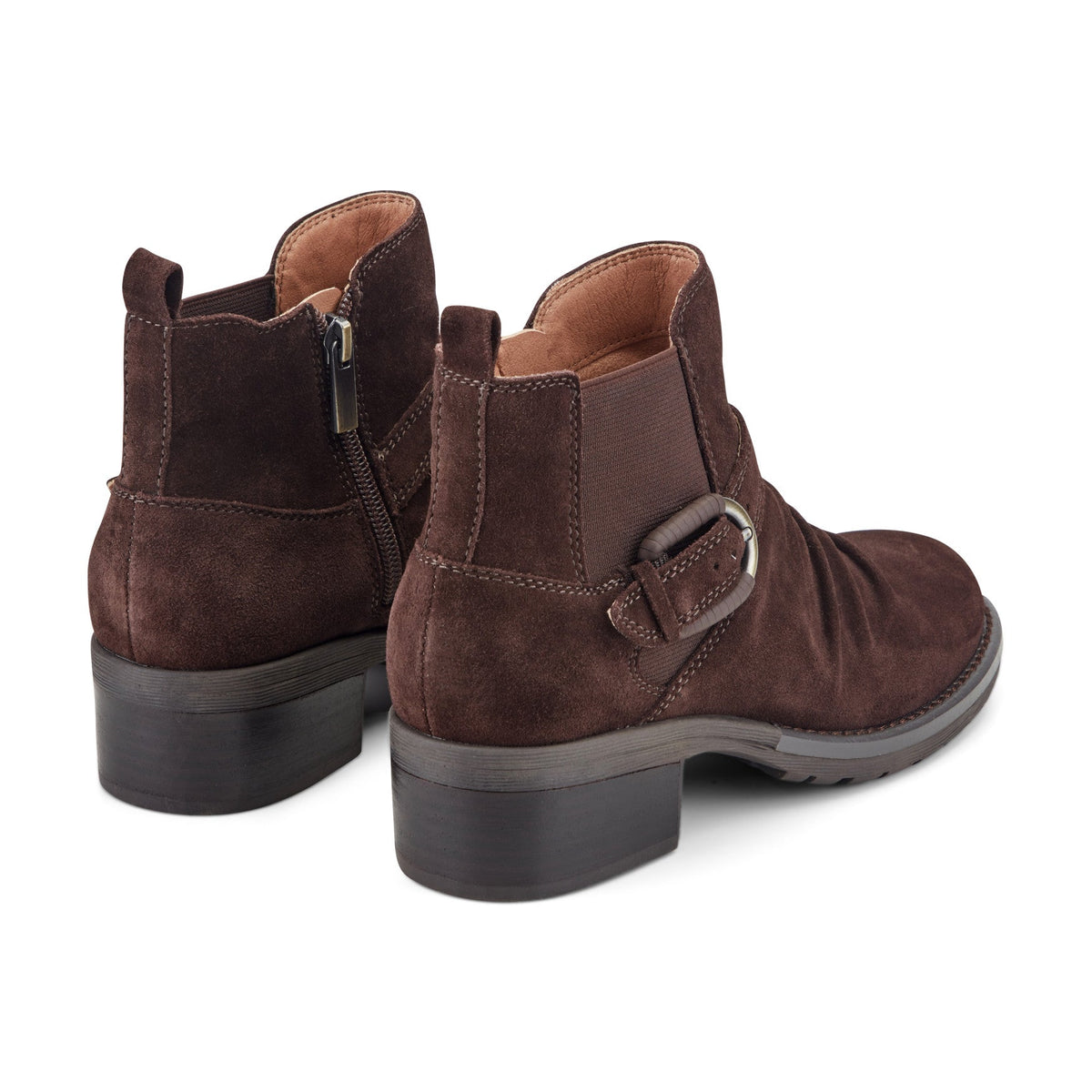 Zane Suede Ruched Booties - Earth Shoes Trending