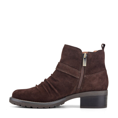 Zane Suede Ruched Booties - Earth Shoes Trending