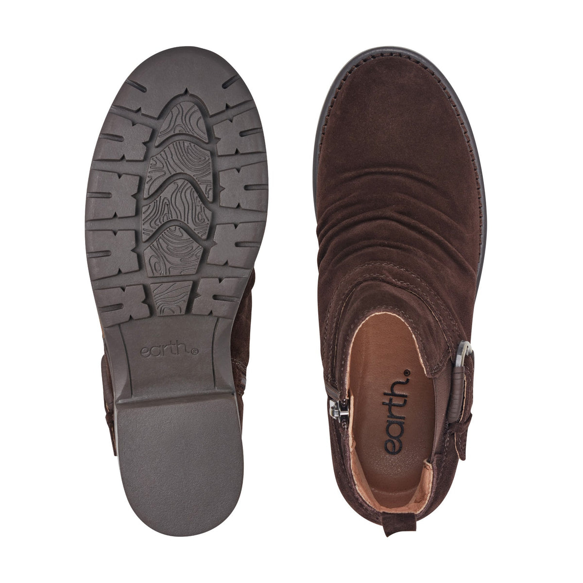 Zane Suede Ruched Booties - Earth Shoes Trending