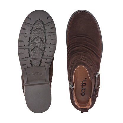 Zane Suede Ruched Booties - Earth Shoes Trending