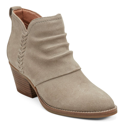 Chandy Suede Ruched Booties - Earth Shoes Recommended