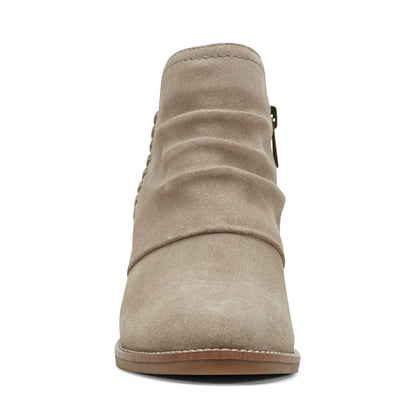 Chandy Suede Ruched Booties - Earth Shoes Recommended