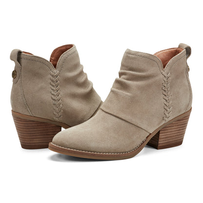 Chandy Suede Ruched Booties - Earth Shoes Recommended