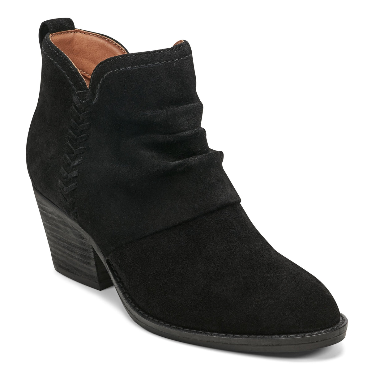 Chandy Suede Ruched Booties - Earth Shoes Exclusive