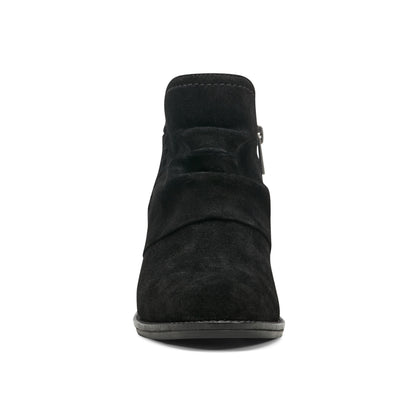 Chandy Suede Ruched Booties - Earth Shoes Exclusive