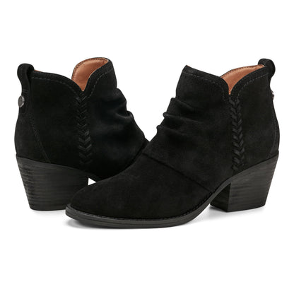 Chandy Suede Ruched Booties - Earth Shoes Exclusive