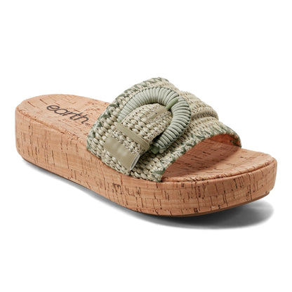 Samsy Casual Slip-on Wedge Platform Sandals - Earth Shoes Recommended