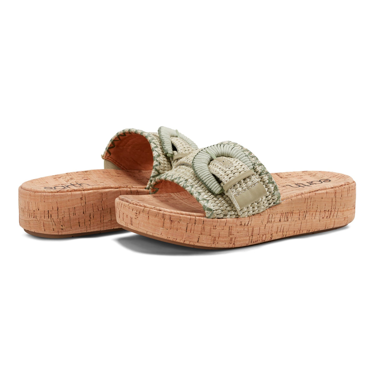 Samsy Casual Slip-on Wedge Platform Sandals - Earth Shoes Recommended