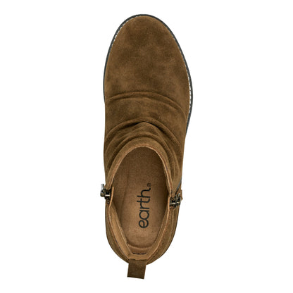 Nadya Round Toe Ruched Casual Booties - Earth Shoes Recommended