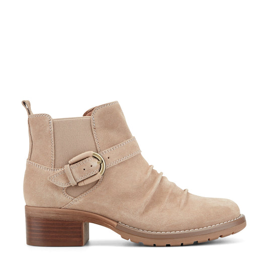 Zane Suede Ruched Booties - Earth Shoes Exclusive