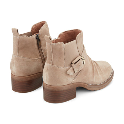 Zane Suede Ruched Booties - Earth Shoes Exclusive