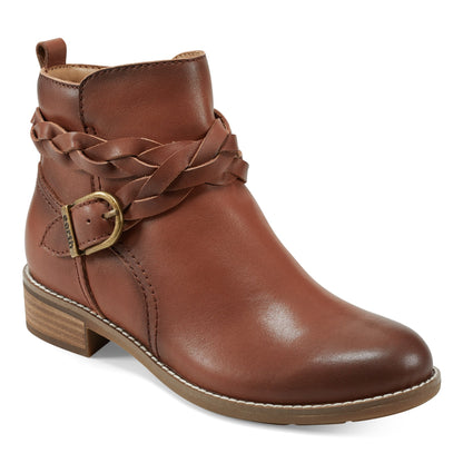 Nicole Round Toe Stacked Heel Casual Booties - Earth Shoes Signature