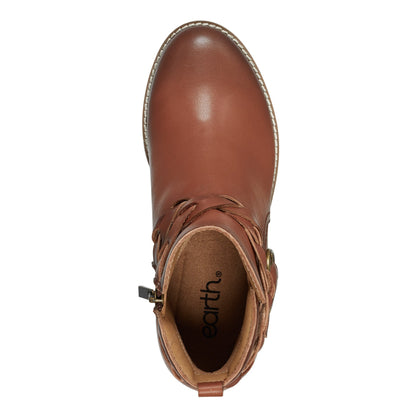 Nicole Round Toe Stacked Heel Casual Booties - Earth Shoes Signature