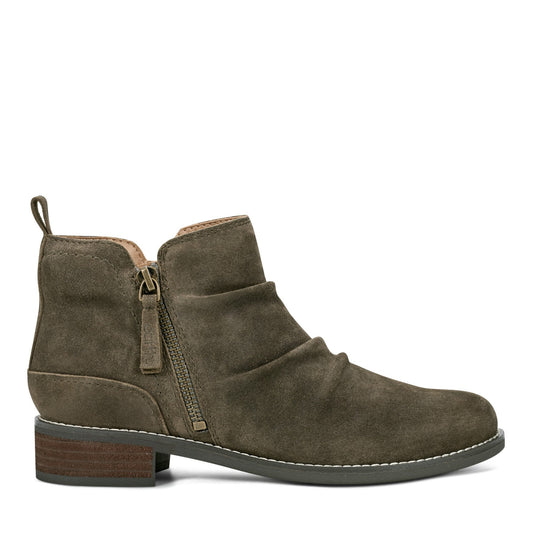 Nadya Round Toe Ruched Casual Booties - Earth Shoes New