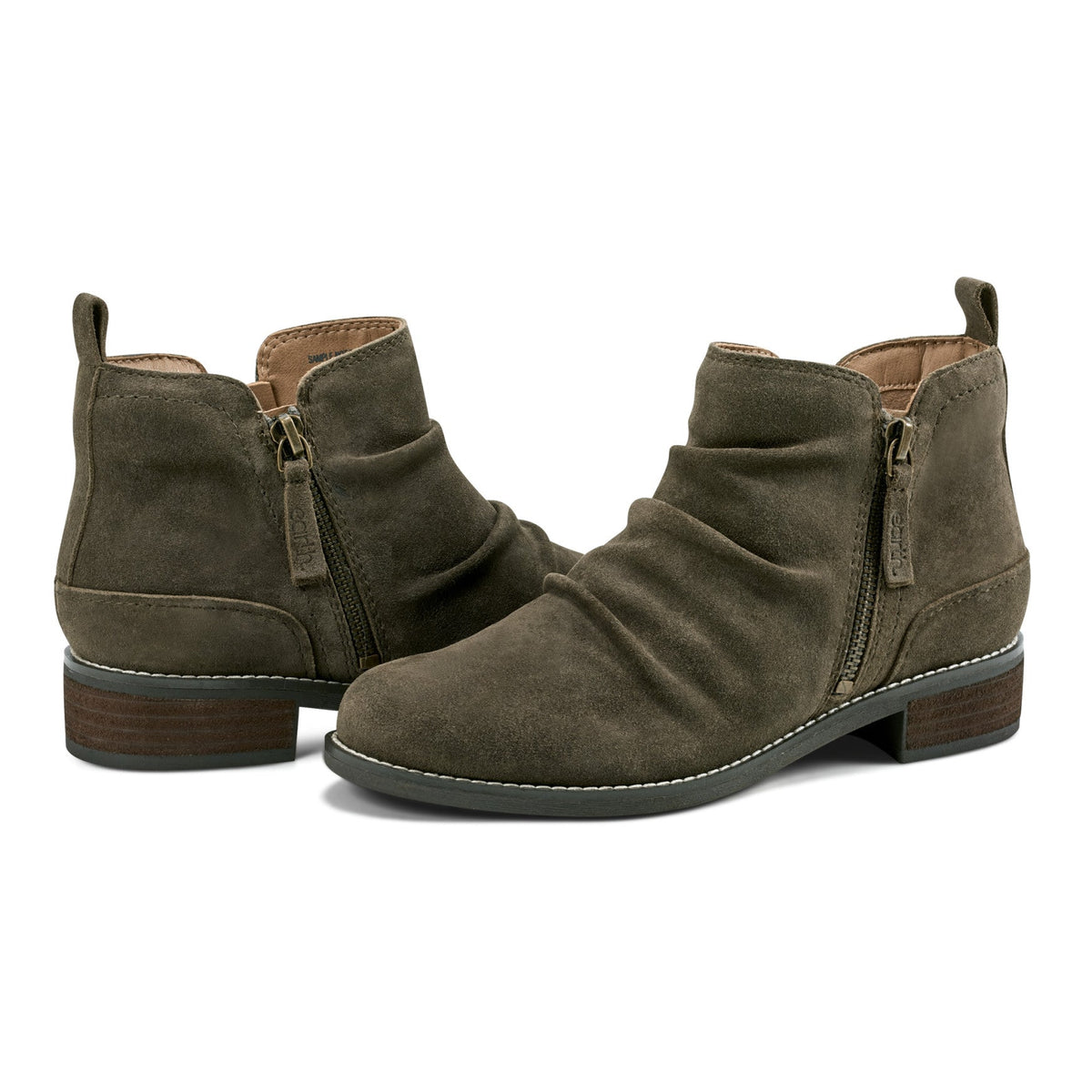 Nadya Round Toe Ruched Casual Booties - Earth Shoes New