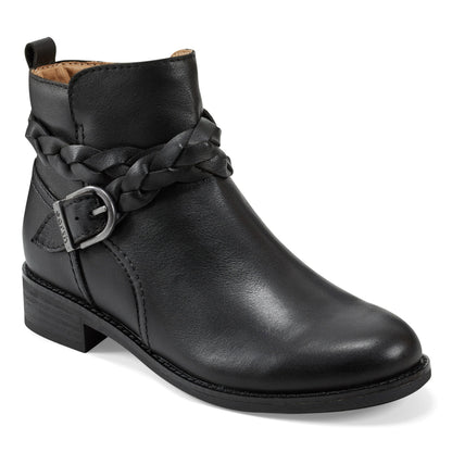 Nicole Round Toe Stacked Heel Casual Booties - Earth Shoes Popular