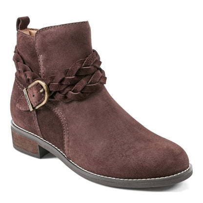 Nicole Round Toe Stacked Heel Casual Booties - Earth Shoes Recommended