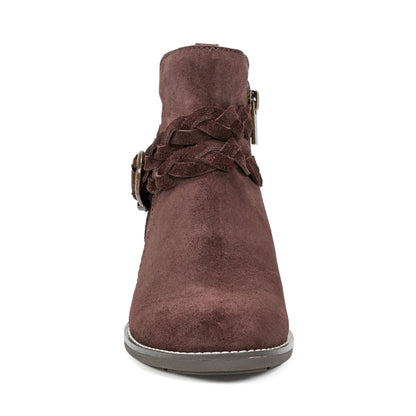 Nicole Round Toe Stacked Heel Casual Booties - Earth Shoes Recommended
