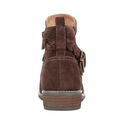 Nicole Round Toe Stacked Heel Casual Booties - Earth Shoes Recommended