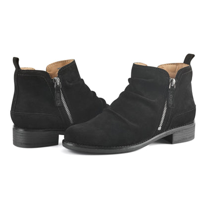 Nadya Round Toe Ruched Casual Booties - Earth Shoes Exclusive