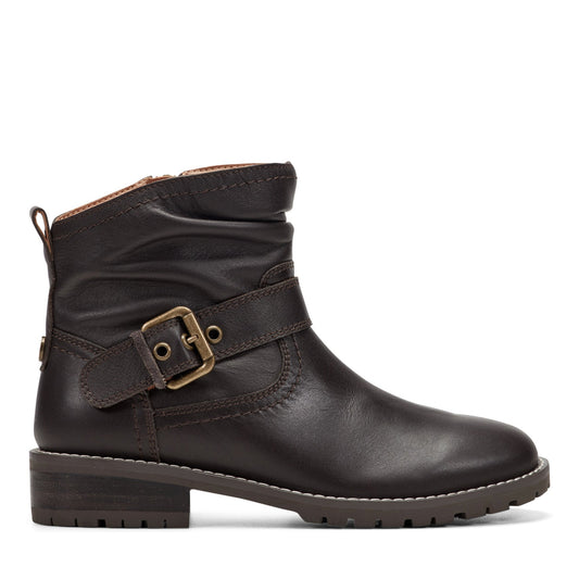 Thrill Leather Ruched Booties - Earth Shoes Signature