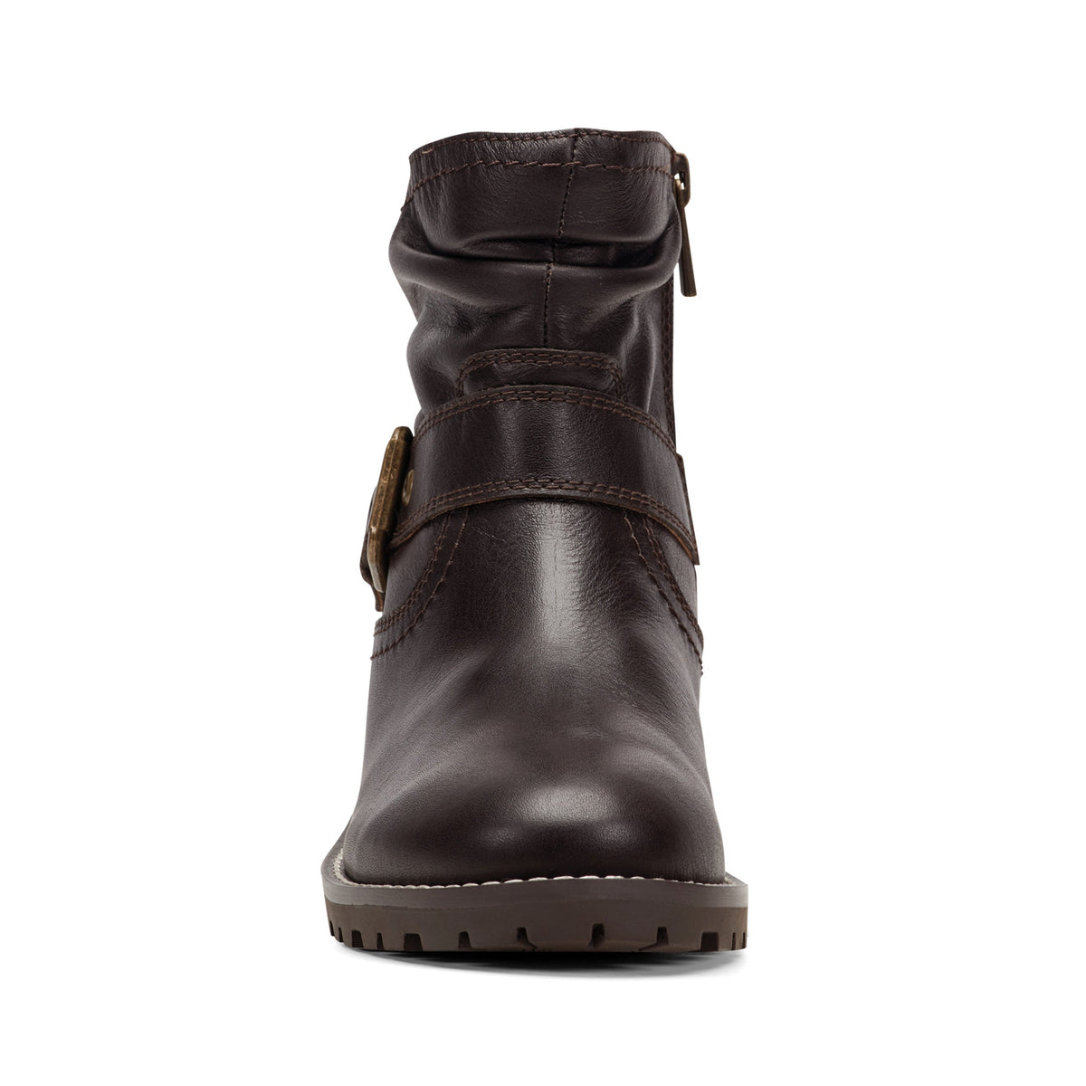 Thrill Leather Ruched Booties - Earth Shoes Signature