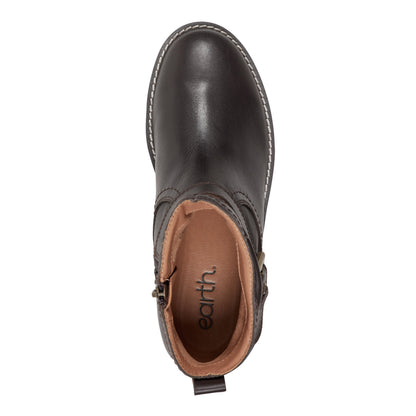 Thrill Leather Ruched Booties - Earth Shoes Signature