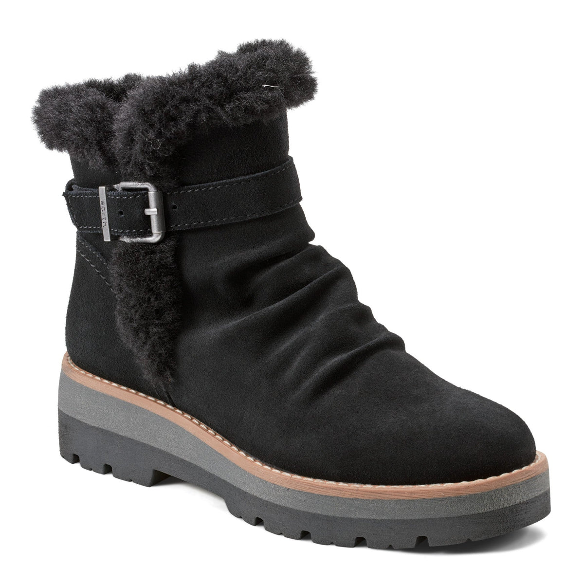 Yara Waterproof Suede Lug Sole Ankle Booties - Earth Shoes Trending