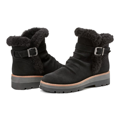 Yara Waterproof Suede Lug Sole Ankle Booties - Earth Shoes Trending