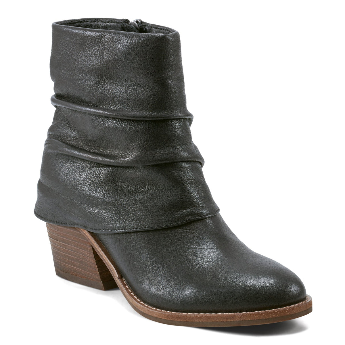 Savvy Block Heel Ruched Casual Booties - Earth Shoes Best Seller