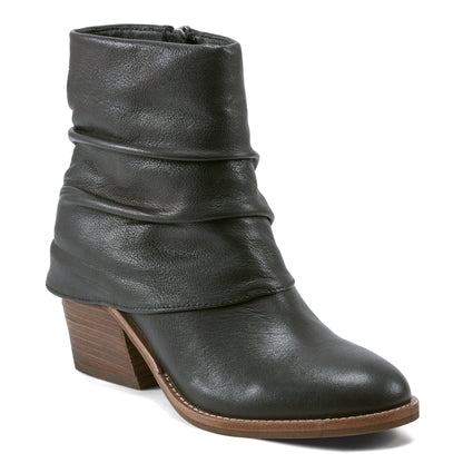 Savvy Block Heel Ruched Casual Booties - Earth Shoes Best Seller