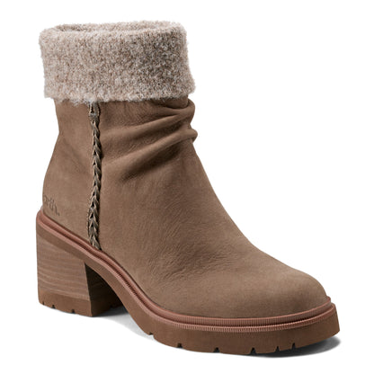 Gresa Waterproof Block Heel Round Toe Casual Booties - Earth Shoes Exclusive