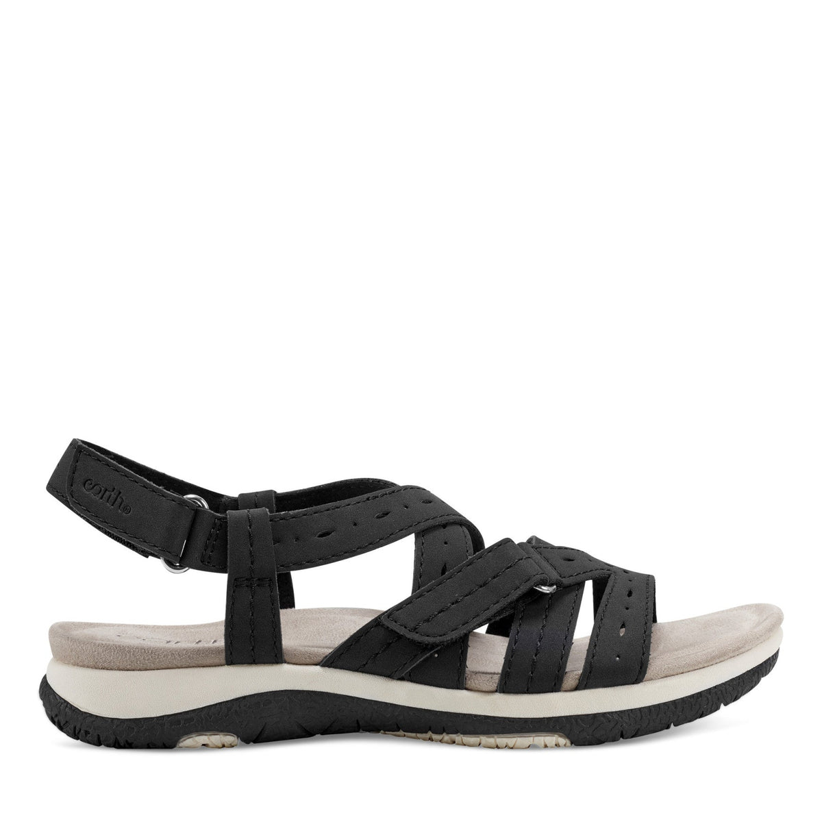 Samsin Round Toe Strappy Casual Flat Sandals - Earth Shoes Premium
