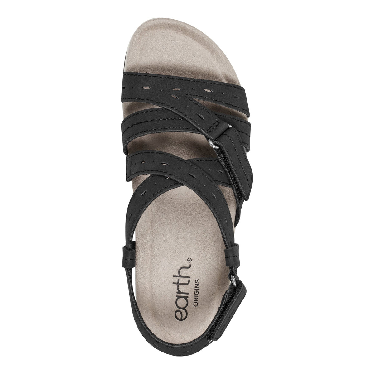 Samsin Round Toe Strappy Casual Flat Sandals - Earth Shoes Premium