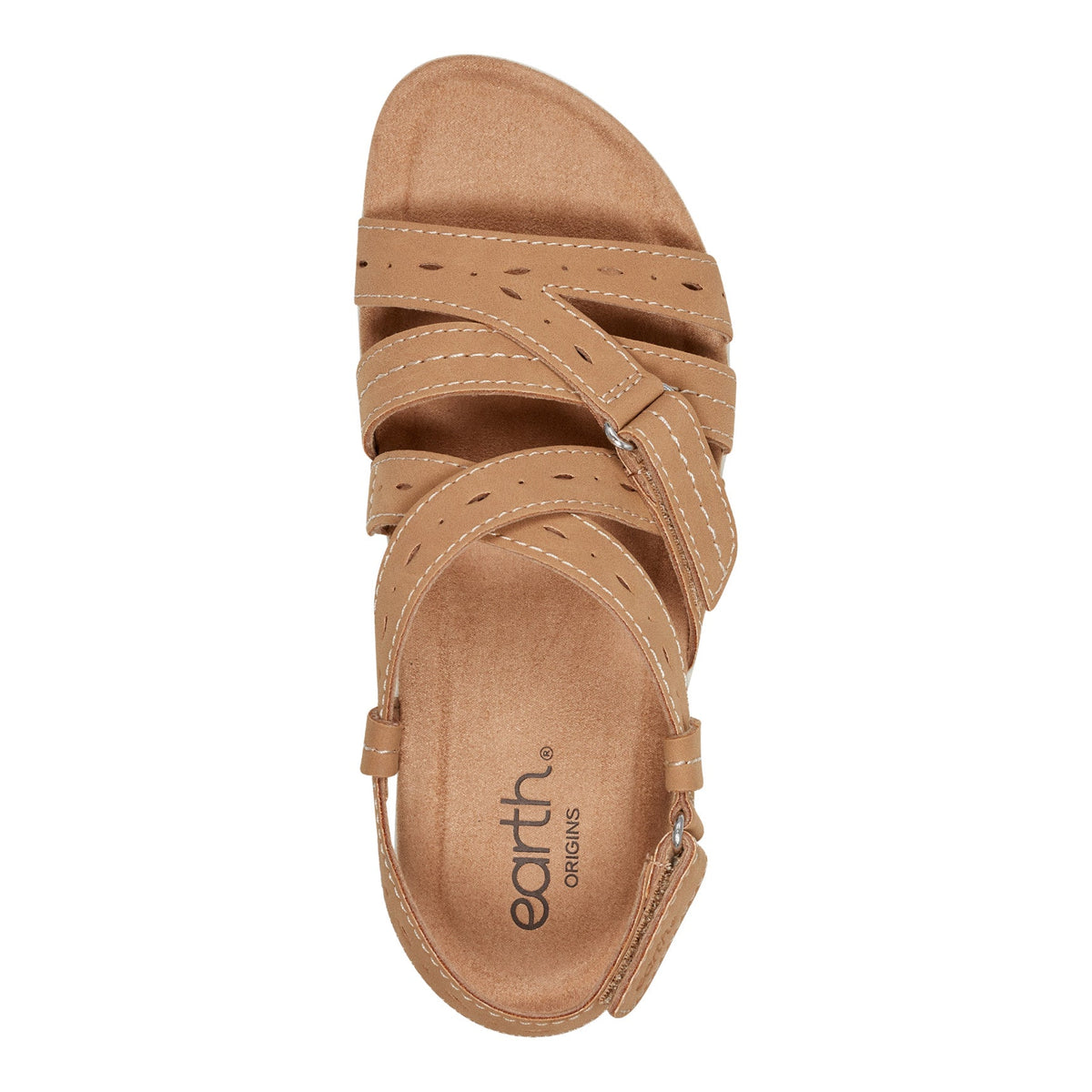 Samsin Round Toe Strappy Casual Flat Sandals - Earth Shoes Featured