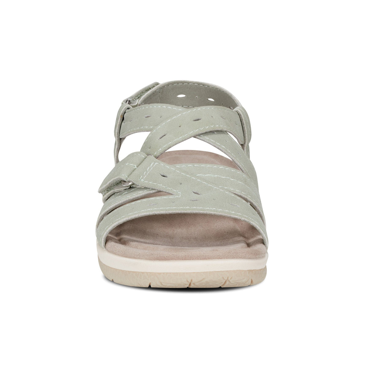 Samsin Round Toe Strappy Casual Flat Sandals - Earth Shoes Recommended
