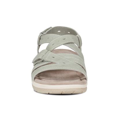 Samsin Round Toe Strappy Casual Flat Sandals - Earth Shoes Recommended